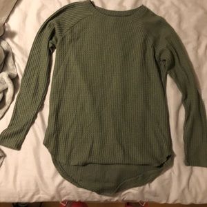 Green long sleeved shirt